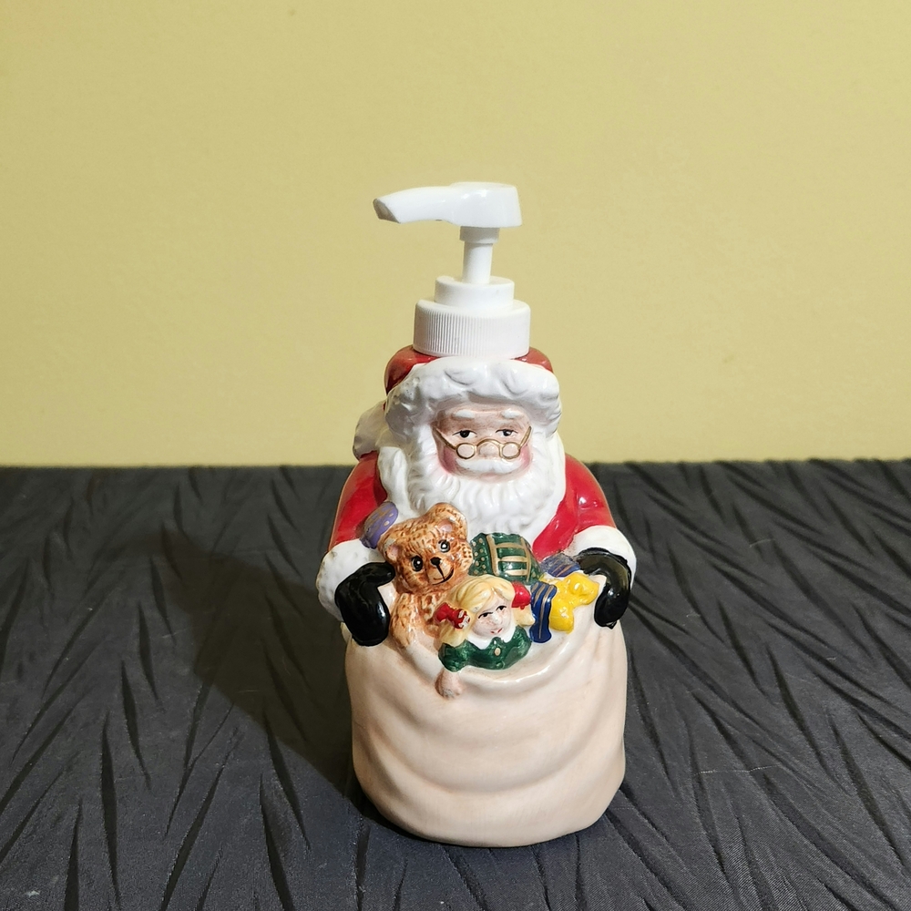 Allure Santa Claus Soap Dispenser - Red, White, and Black
